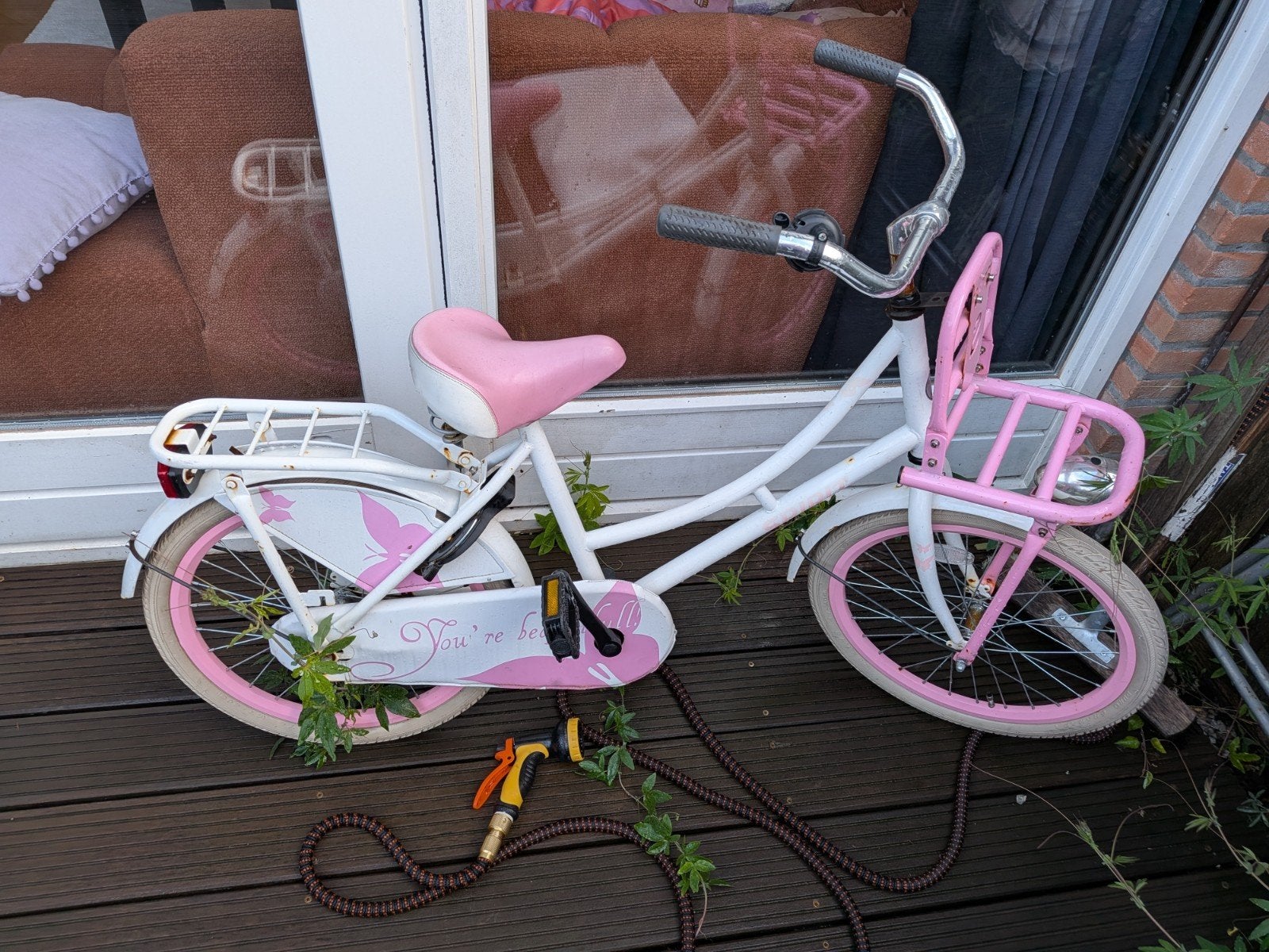 Leuke meisjesfiets voor 5-6 jaar - Werkt prima!, Ophalen, Gebruikt, 16 tot 20 inch