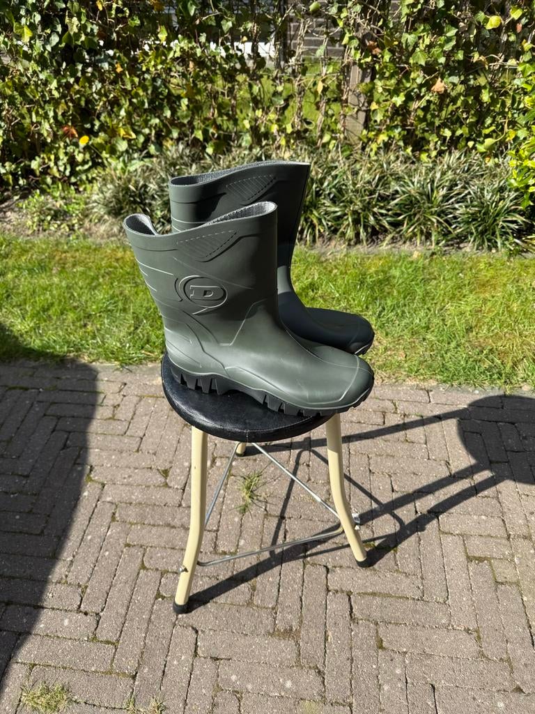Groene Dunlop Laarzen Maat 44, Kleding | Dames, Schoenen, Ophalen of Verzenden, Zo goed als nieuw, Groen, Hoge laarzen