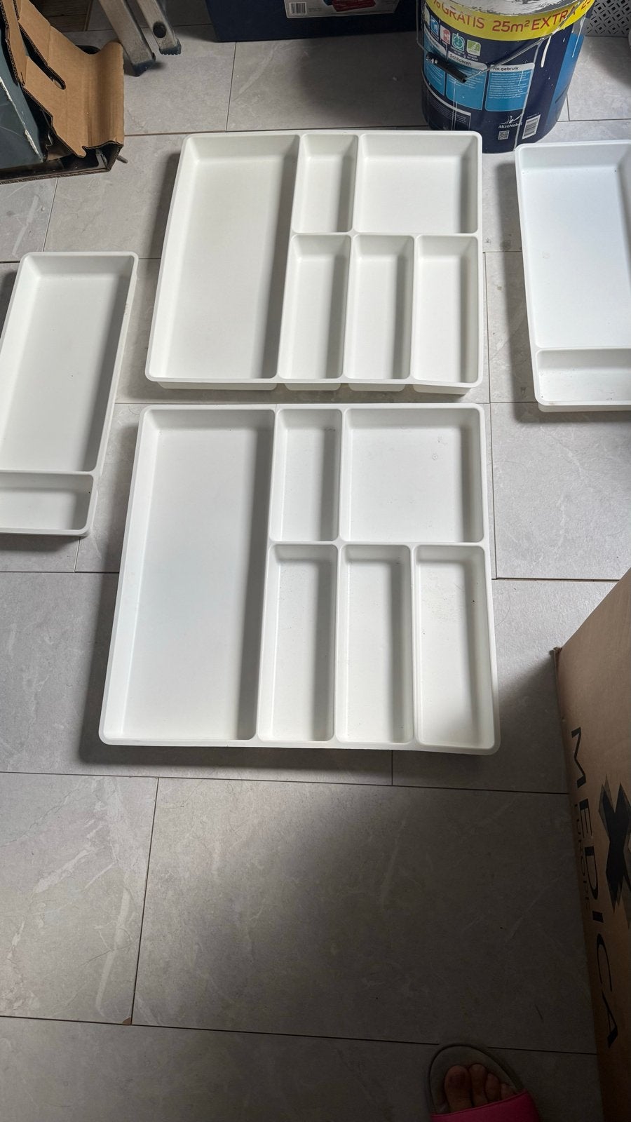 IKEA Bestekhouder - Set van 4 lade-organizers, IKEA, Kunststof, Ophalen of Verzenden, Wit