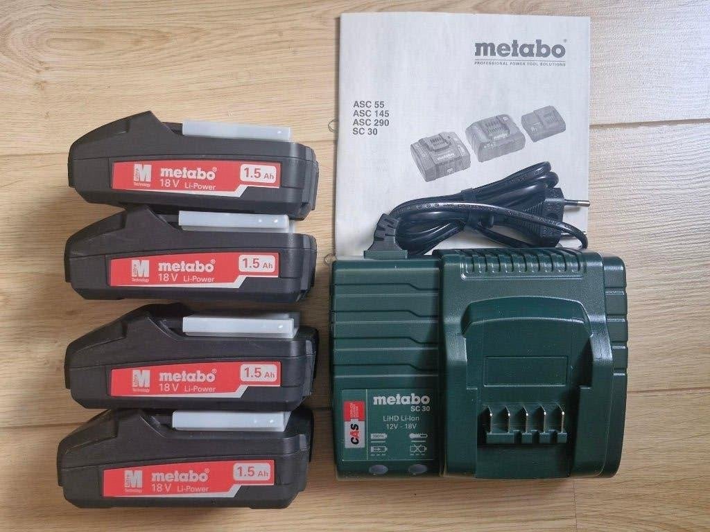 Metabo 18V startset acculader SC30 + 4x accu 18V CAS NIEUW, Verzenden, Nieuw