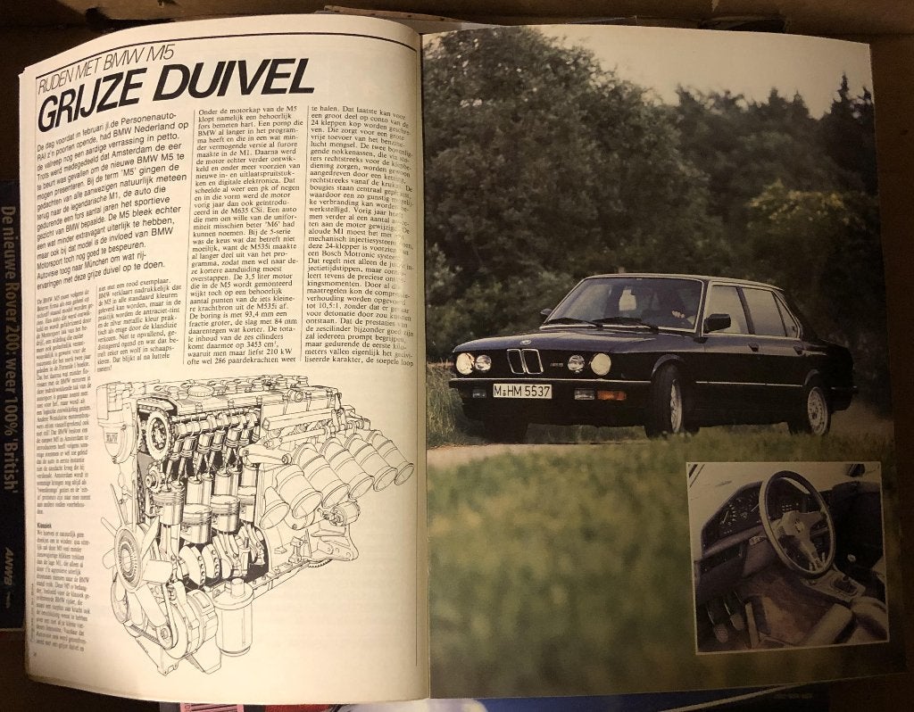 BMW M535 i en M5 ( E28 ) artikelen in Autovisie, Gelezen, Ophalen of Verzenden, BMW, Autovisie
