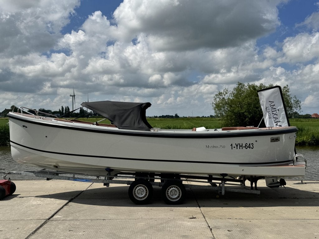 Maxima 750 FL Lounge met Honda 100pk, Watersport en Boten, 3 m, 0 cm, Zo goed als nieuw, 8 m