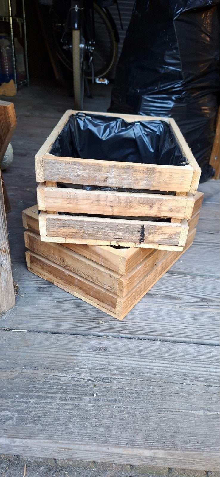 2 moestuin bakken, Ophalen of Verzenden, Rechthoekig, Hout, Minder dan 30 cm