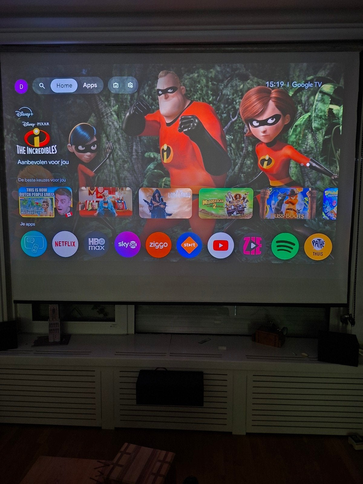 Projectiescherm Beamer, Ophalen, Handmatig, Zo goed als nieuw