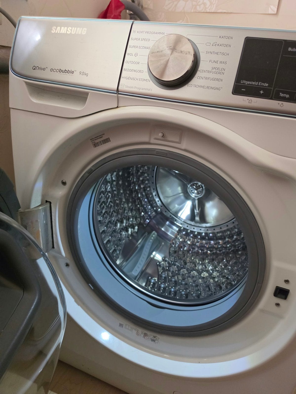 Samsung QDrive Ecobubble 9.0kg wasmachine, Ophalen, 1200 tot 1600 toeren, 8 tot 10 kg, Zo goed als nieuw