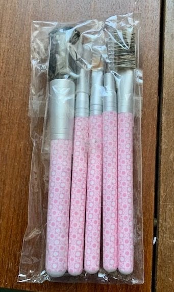 Nieuwe make-up kwasten set - 5 stuks, Gehele gezicht, Nieuw, Ophalen of Verzenden, Roze