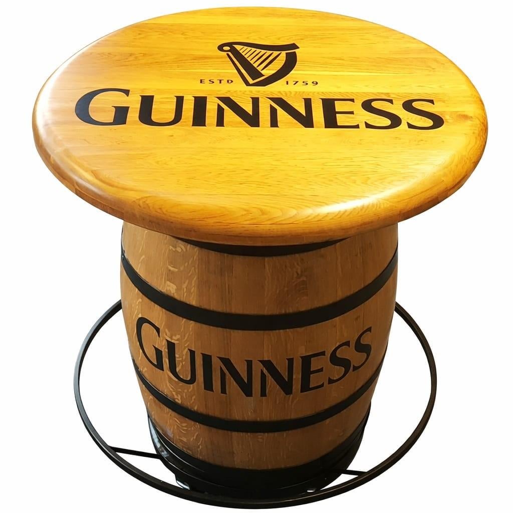 GUINNES wijnvat statafel met massief eiken blad, Ophalen of Verzenden, Nieuw, Overige typen, Overige merken