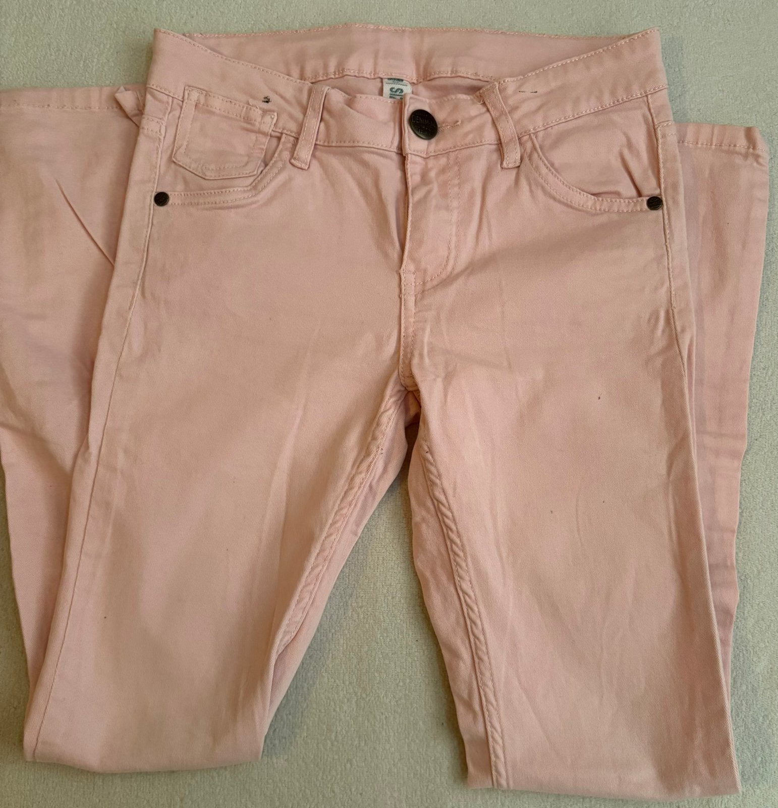Roze broek, skinny model, meisje, maat 140 - Hema, Kinderen en Baby's, Kinderkleding | Maat 140, Ophalen of Verzenden, Gebruikt