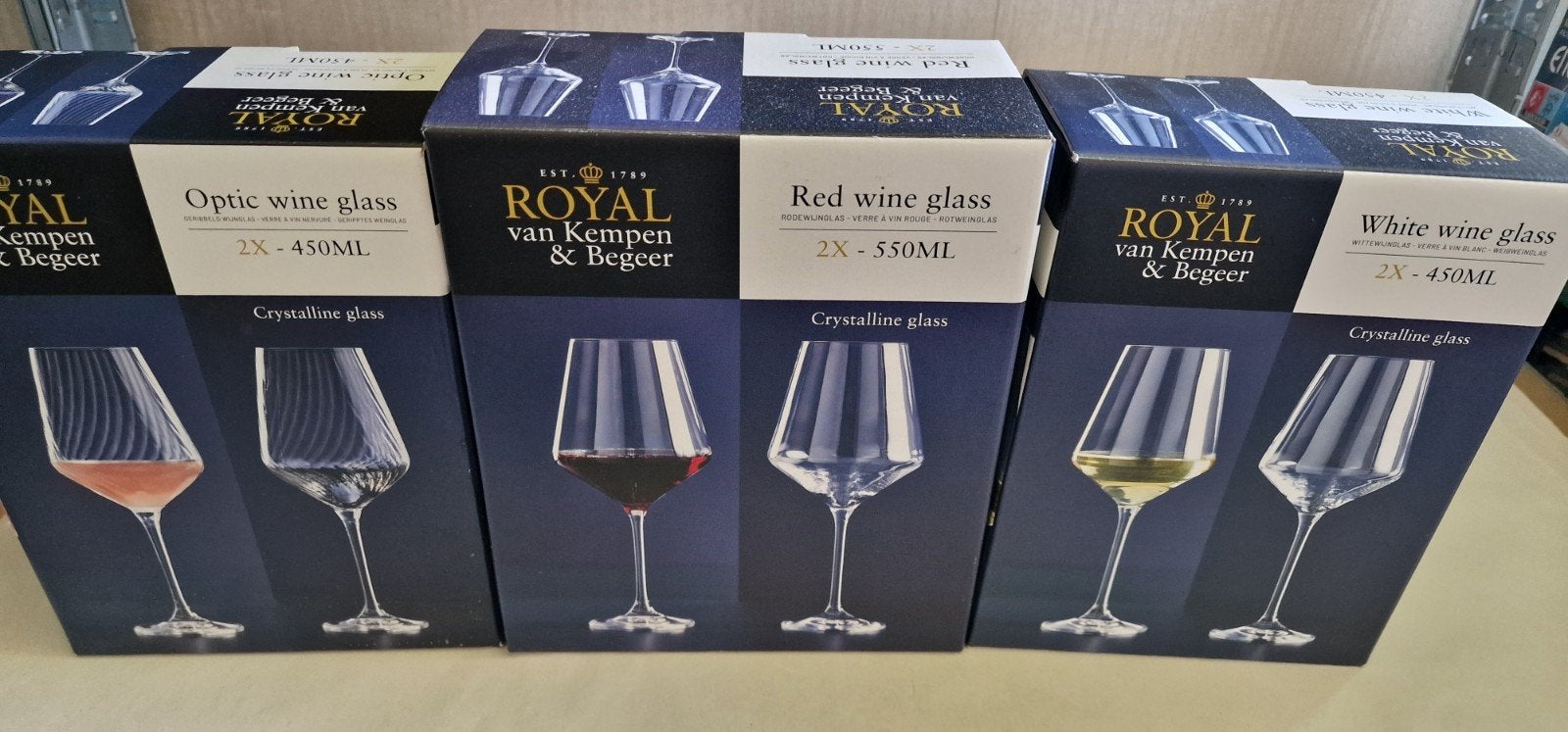 ah royal van kempen en begeer glazen wijnglazen glas servies, Ophalen, Nieuw, Glas, Glas of Glazen