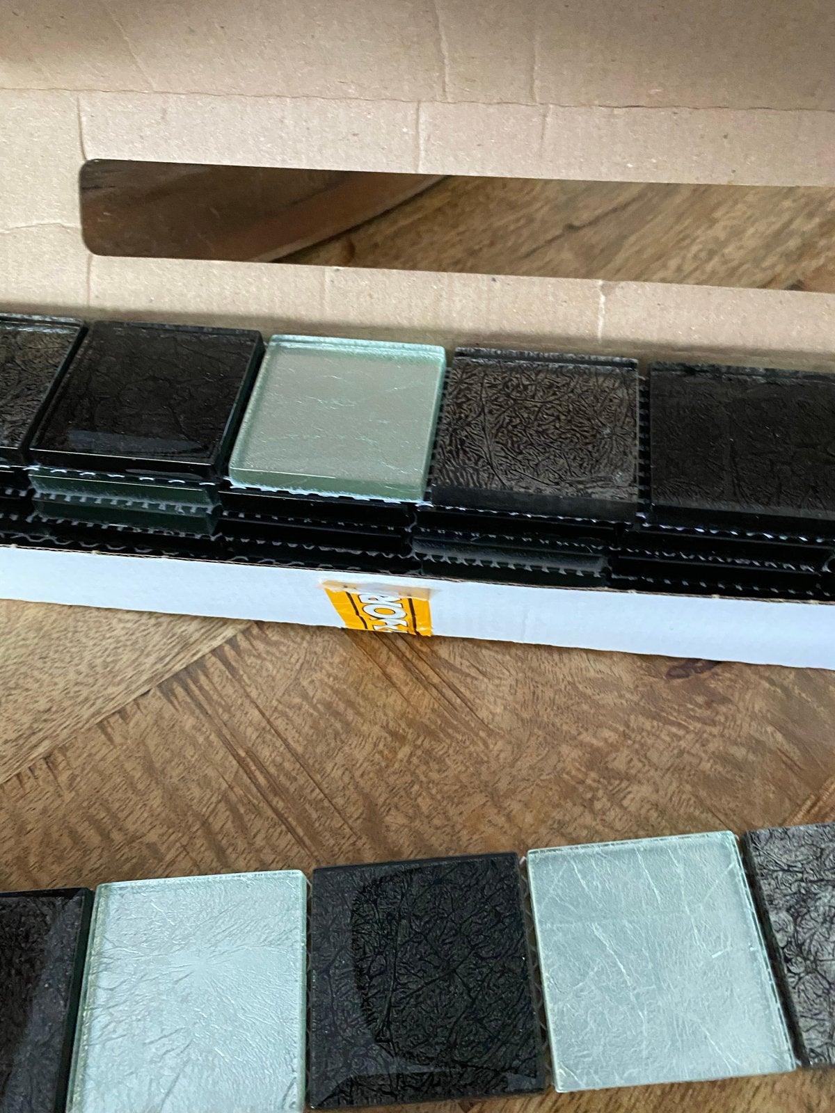 Sierstrips / Mozaïek tegels - Zwart en Lichtgroen, Ophalen, Keramiek, Overige typen, Minder dan 20 cm
