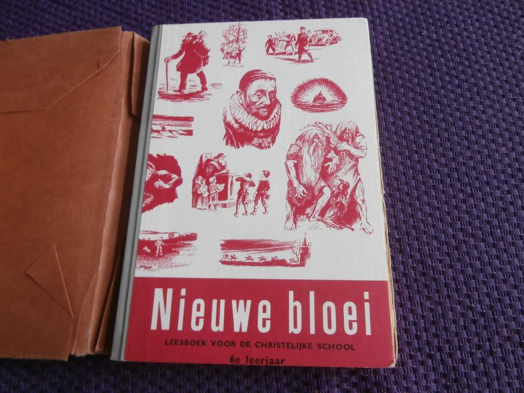 Oud schoolboek Nieuwe Bloei W.G. van de Hulst jr, Antiek en Kunst, Ophalen of Verzenden, W.G. van de Hulst