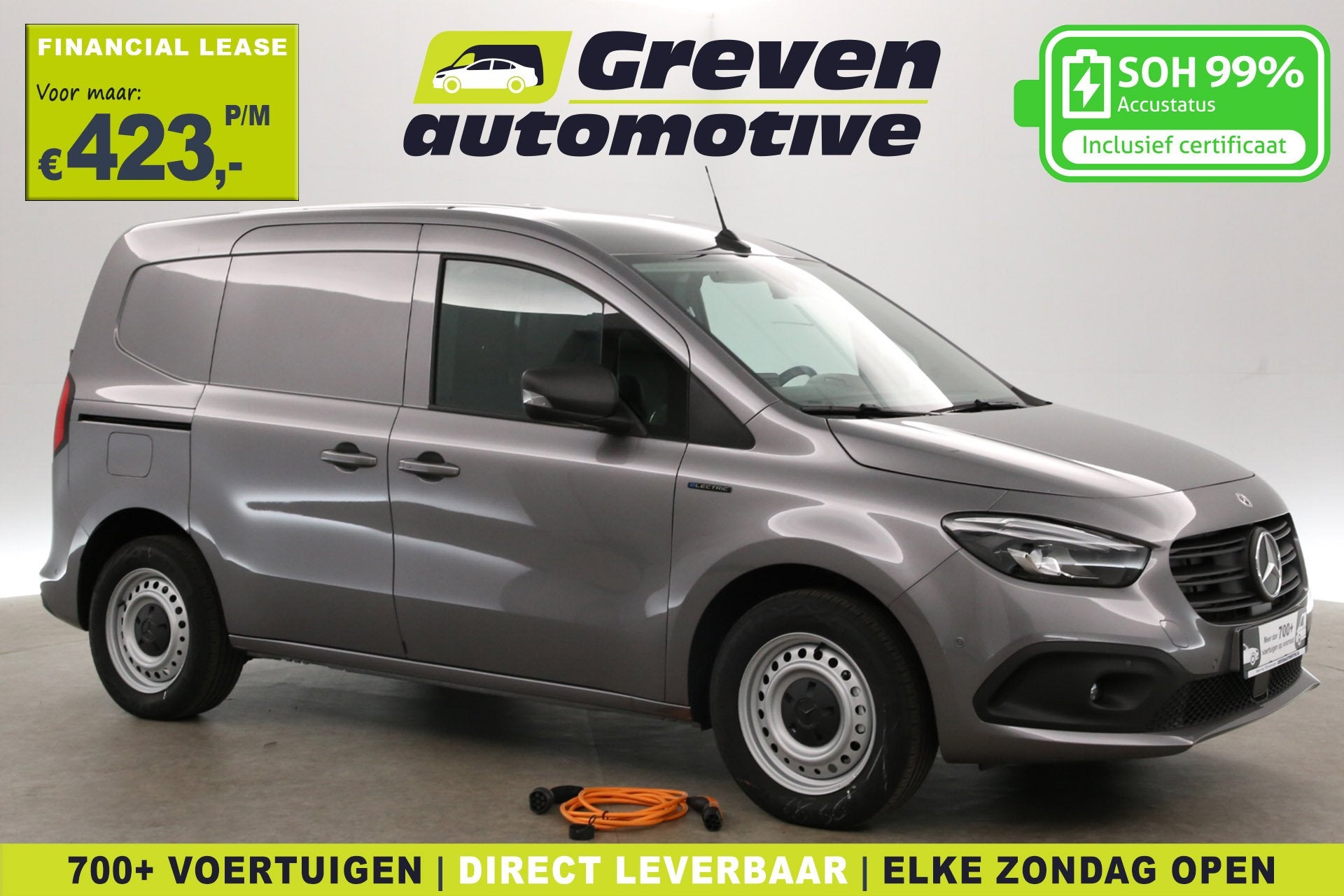Renault Kangoo Mercedes-Benz eCitan 112 45 kWh 122pk | Snell, Auto's, 45 kWh, Stof, 1595 kg, Renault