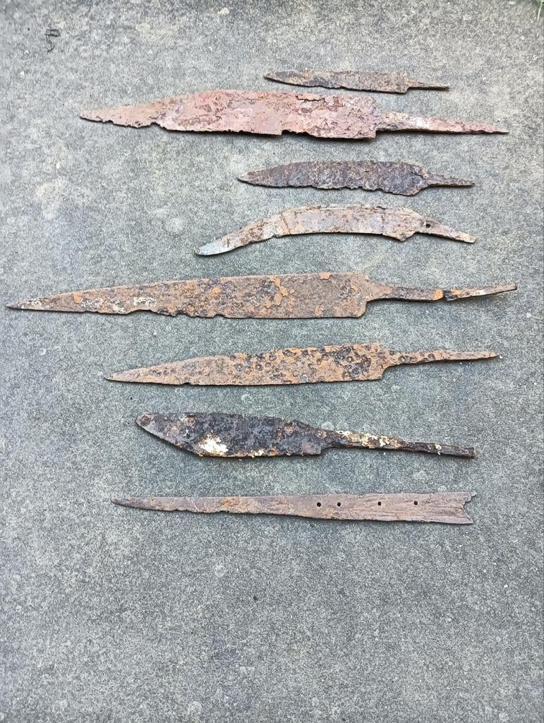 Lot romeins/middeleeuwse messen bodemvondsten, Antiek en Kunst, Ophalen of Verzenden