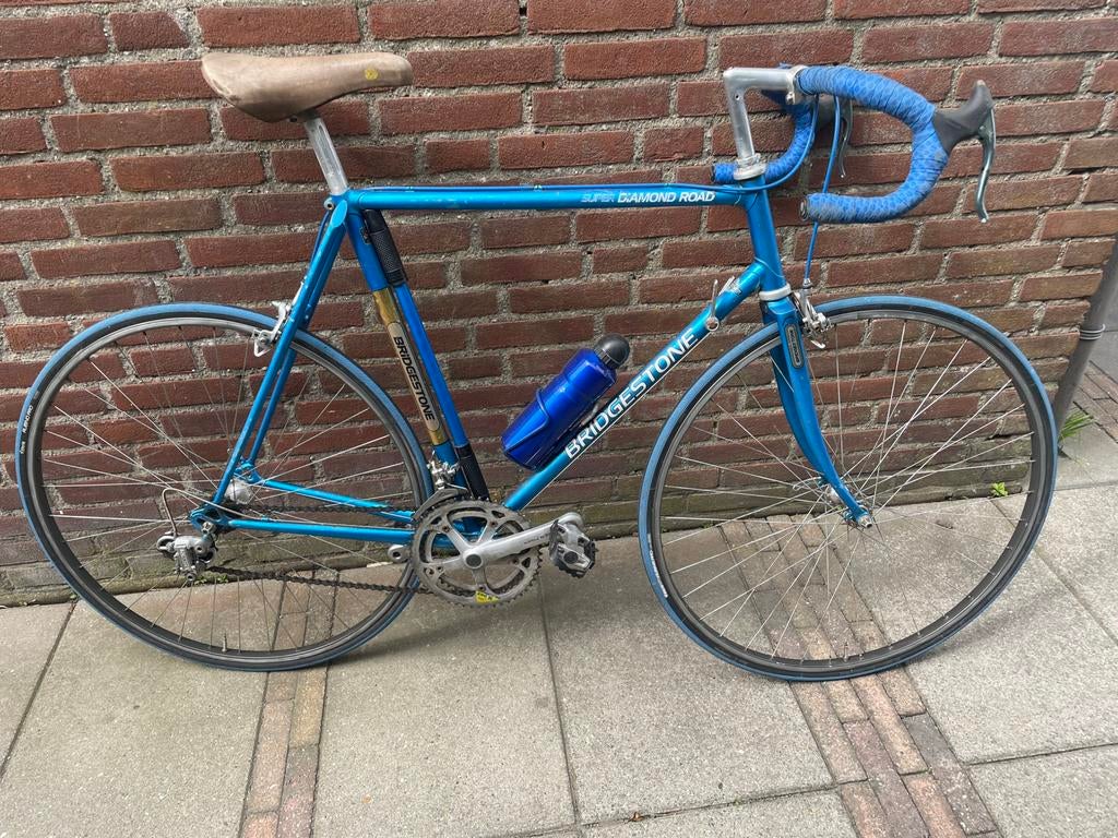 Bridgestone racefiets 59 cm met dura ace, 10 tot 15 versnellingen, Zo goed als nieuw, 57 tot 61 cm, Ophalen