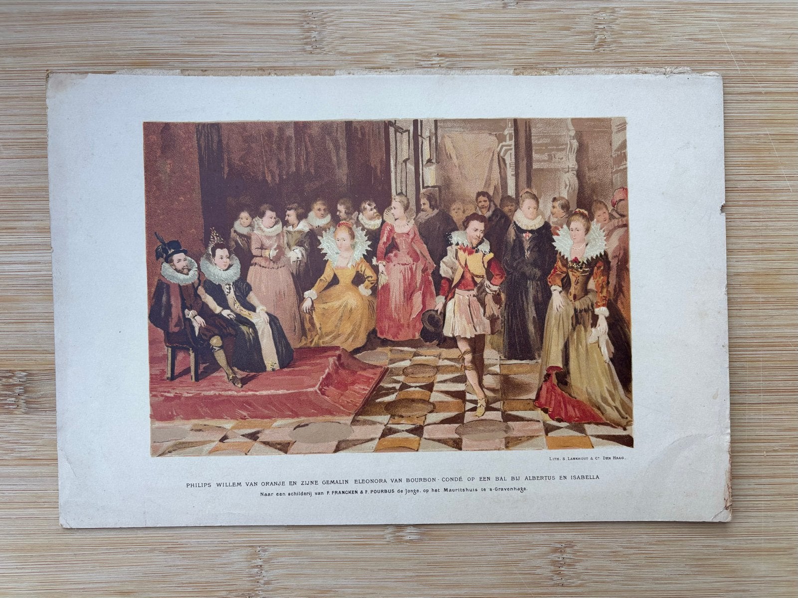Historische prent: Philips Willem van Oranje en Eleonora, Ophalen of Verzenden