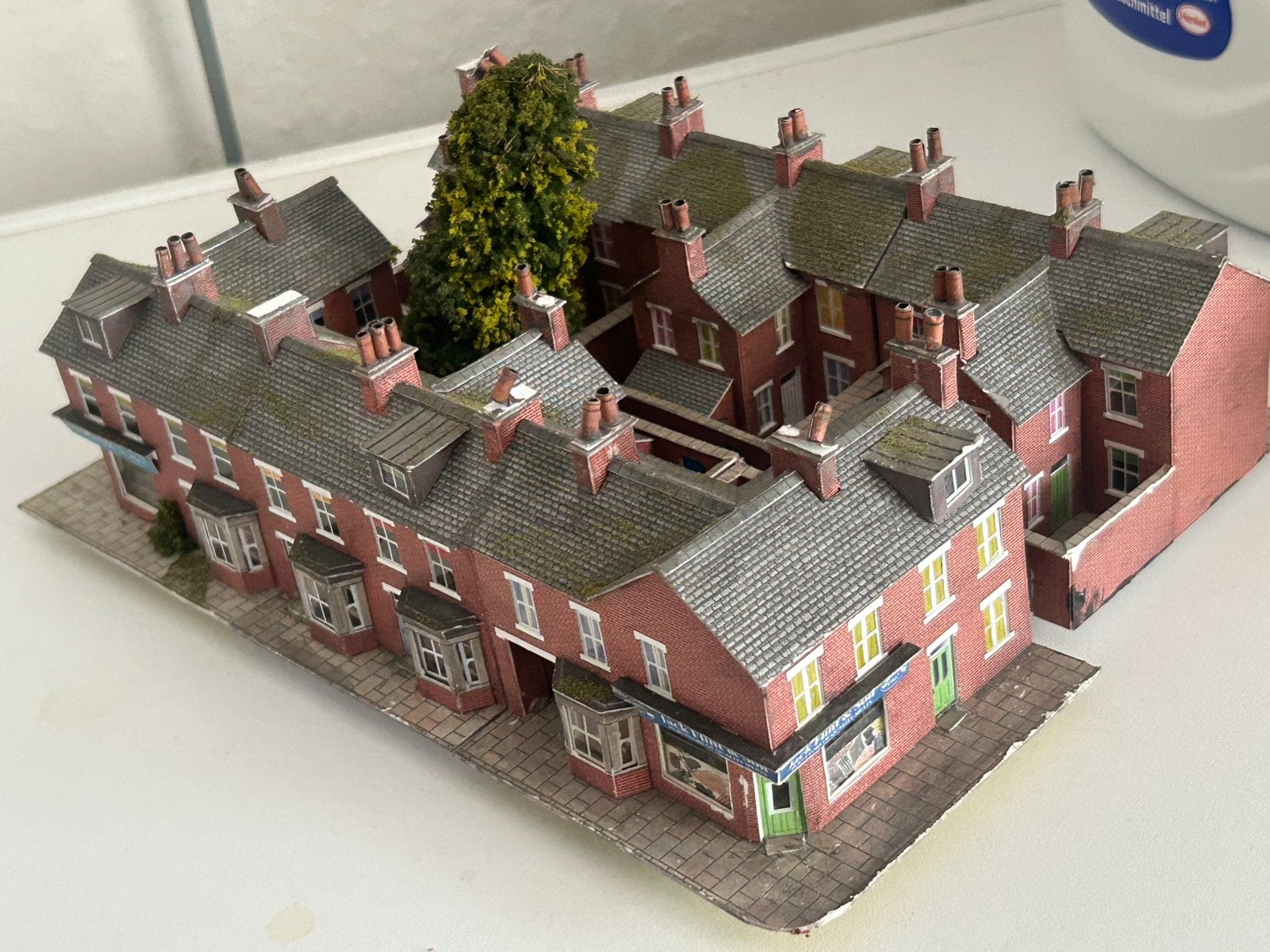 N spoor woning complex ook voor NL baan karton lasercut, Overige merken, Gelijkstroom of Wisselstroom, Brug, Tunnel of Gebouw