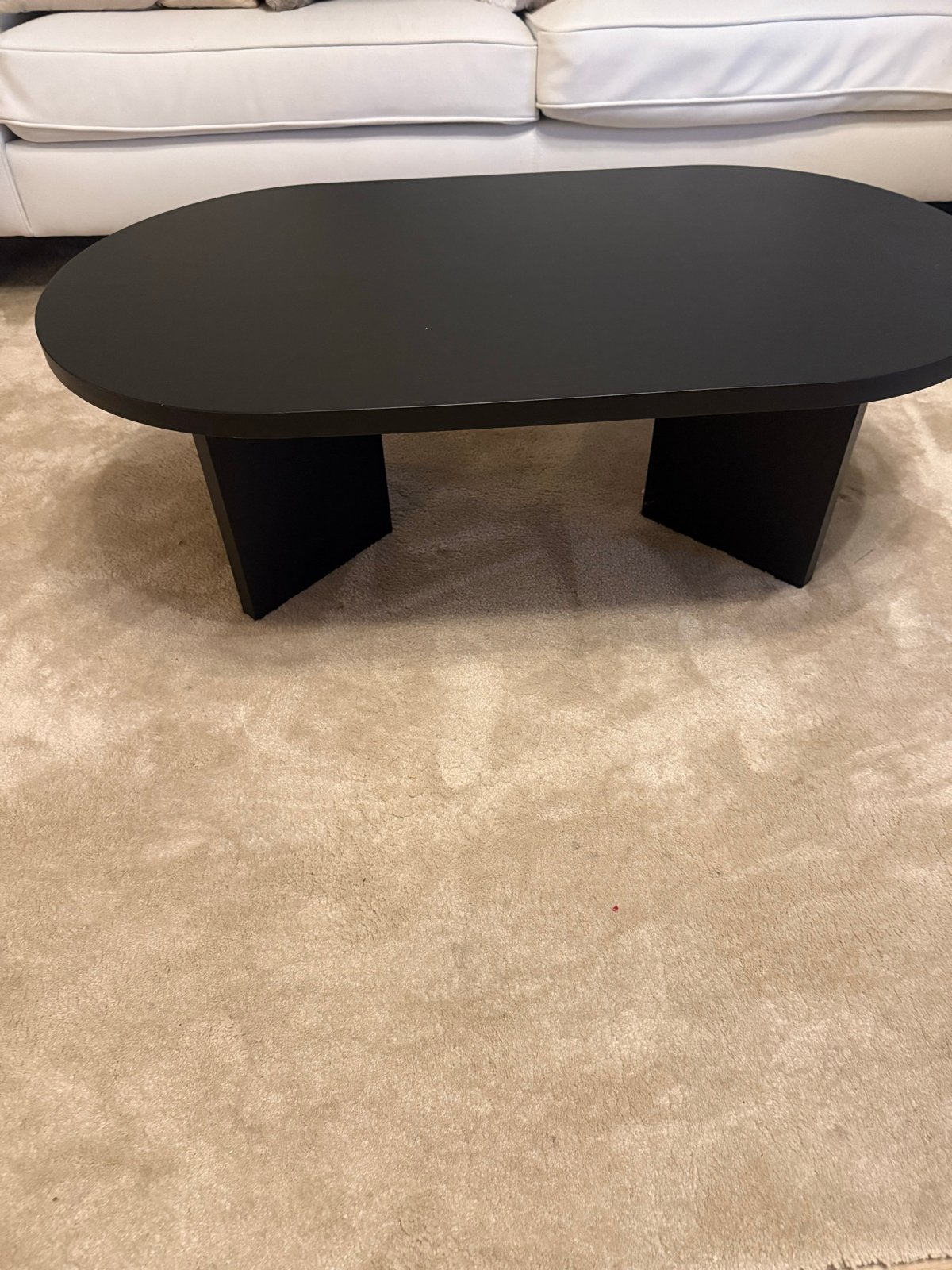Ovale salontafel, Gebruikt, 100 tot 150 cm, Eikenhout, Ovaal
