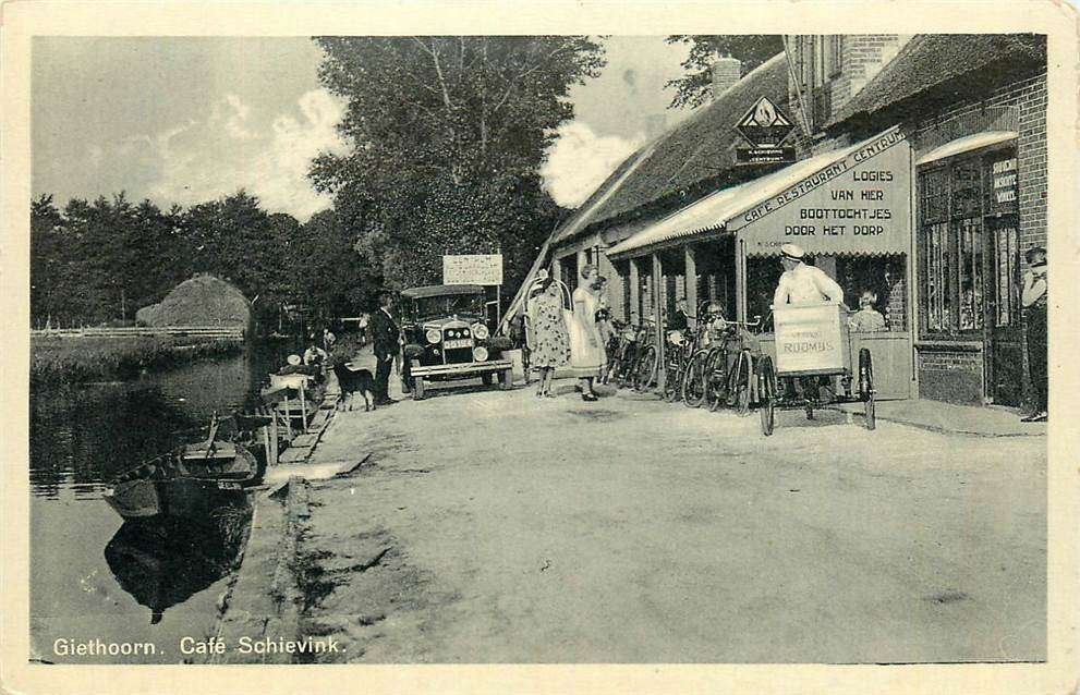 304-273-021 Giethoorn Café Schievink, Verzenden, Voor 1920, Overijssel