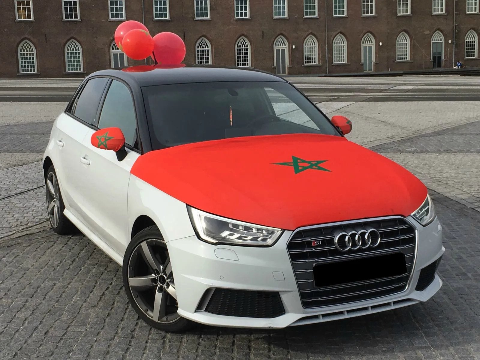 Motorkap vlag Marokko, Ophalen, Nieuw