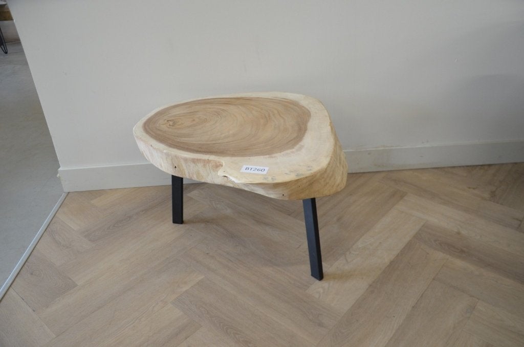 Ronde suar salontafel 66-77 cm BT260, Overige houtsoorten, 50 tot 100 cm, Rond, Nieuw