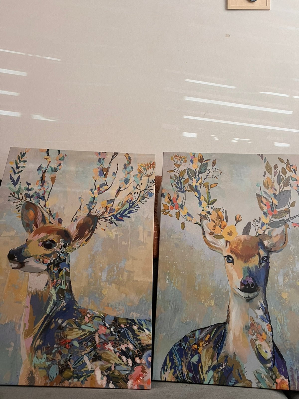 Print van 2 hertjes fantasie rendier, Ophalen