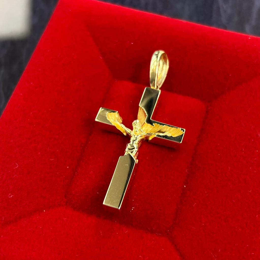 14 karaat gouden kruis hanger prachtig model, Sieraden, Tassen en Uiterlijk, Kettinghangers, Ophalen of Verzenden, Nieuw, Goud