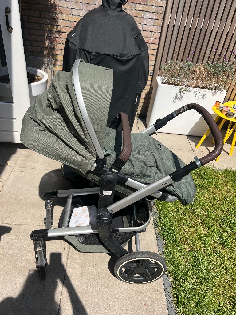 Groene Joolz Day Plus met maxicosi, reiswieg, isofix base, Gebruikt, Met autostoeltje, Ophalen, Kinderwagen