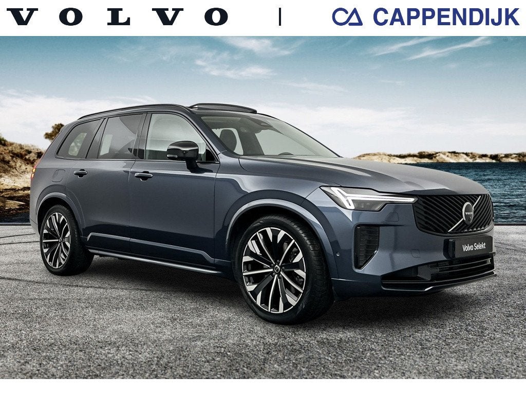 Volvo XC90 T8 455PK Recharge Ultra Dark| B&W Audio| Trekhaak, Dealer onderhouden, Gebruikt, 4 cilinders, Blauw
