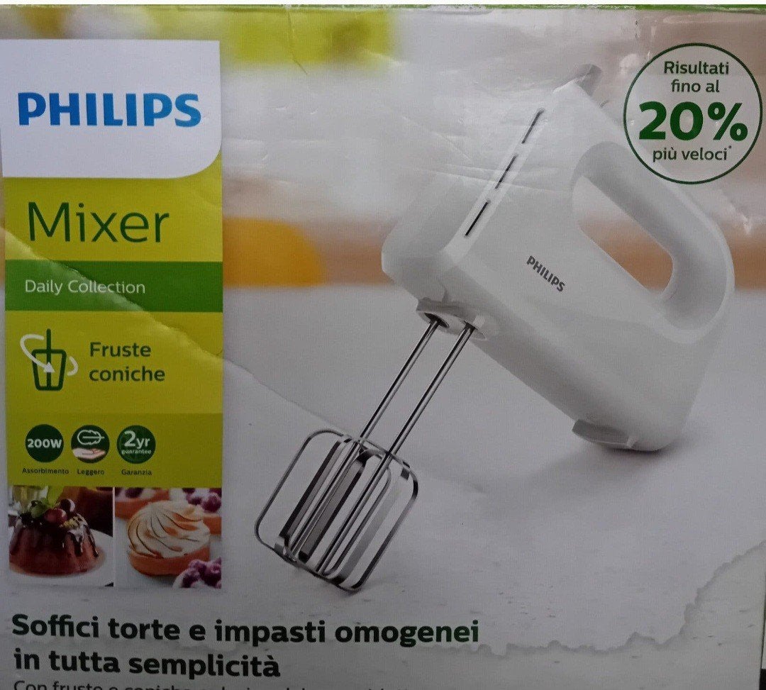 Philips Daily Collectie HR7310, 200W Handmixer. Nieuw!, Ophalen, Nieuw, 3 snelheden of meer