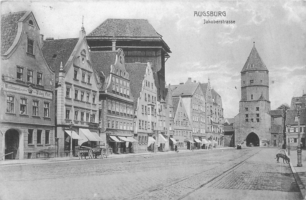 379-099-009 Augsburg Jakoberstrasse, Verzenden, Voor 1920, Duitsland