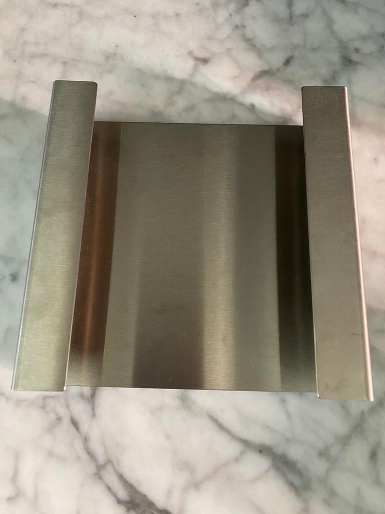 Metalen RVS servethouder, modern design, Huis en Inrichting, Keuken | Keukenbenodigdheden, Zo goed als nieuw, Ophalen of Verzenden
