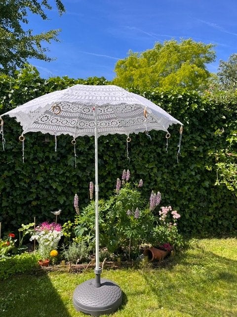 Parasol Ibiza/Bali stijl, Ophalen, Gebruikt, 1 tot 2 meter, Overige typen