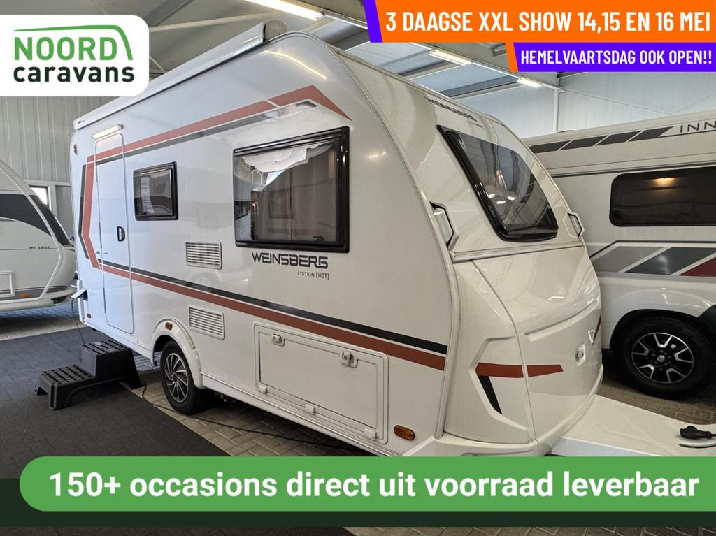 Weinsberg 420 QD CARA ONE HOT ED.DWARSBED,MOVER,CASS.LUIFEL, Caravans en Kamperen, Bedrijf, 750 - 1000 kg, 6 tot 7 meter, Tot en met 4