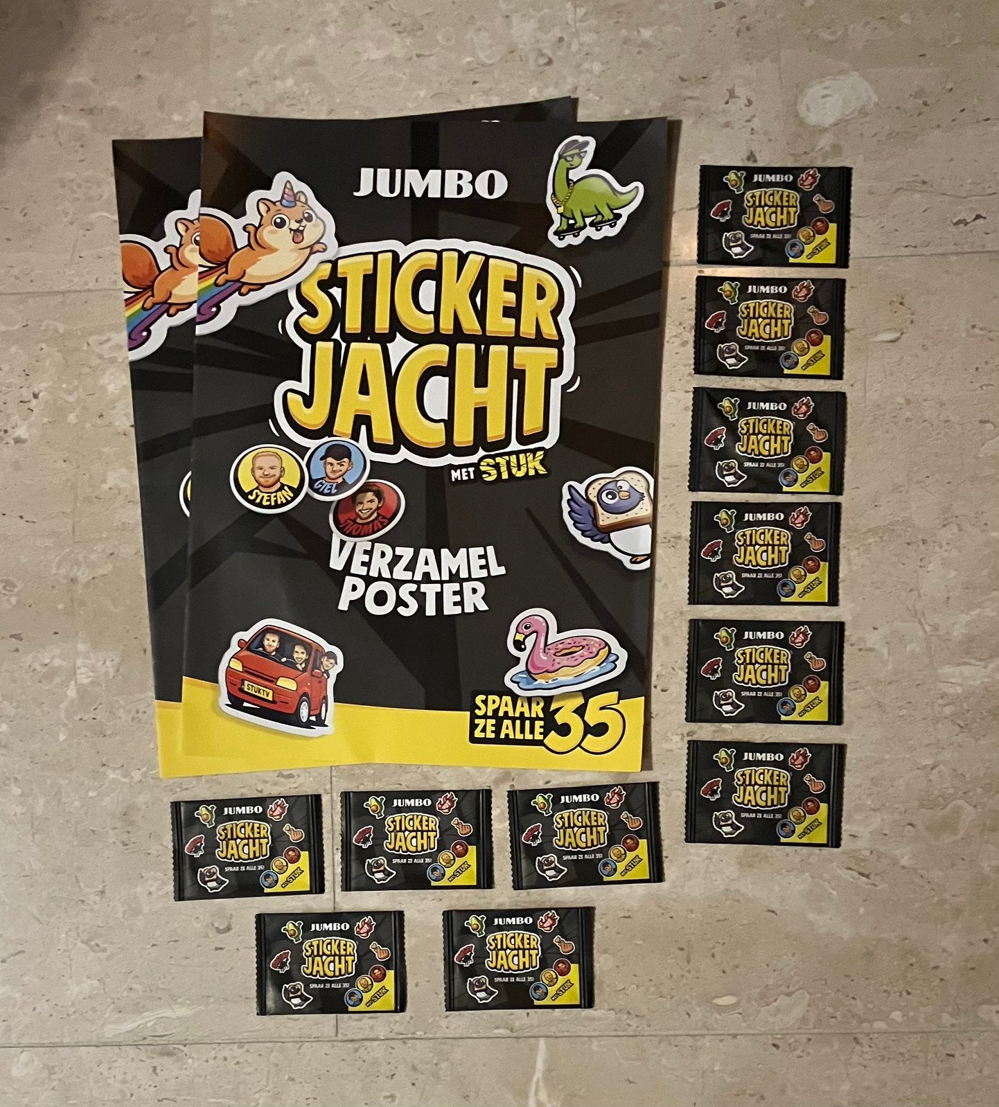 TEAB Jumbo stickerjacht, Jumbo, Ophalen