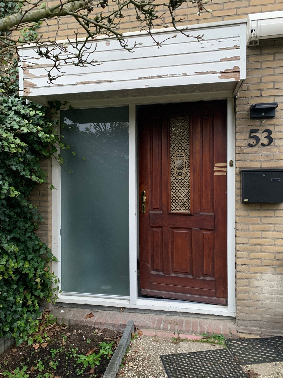Hardhouten voordeur, Ophalen, Gebruikt, Buitendeur, 200 tot 215 cm