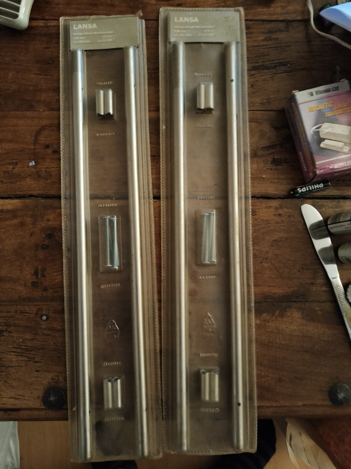 2x IKEA Lansa handgreep roestvrij staal 45,5 cm, Ophalen of Verzenden, Nieuw