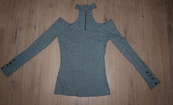 Grijs Off Shoulder Shirt Supertrash (S), Supertrash, Ophalen of Verzenden, Lange mouw, Maat 36 (S)