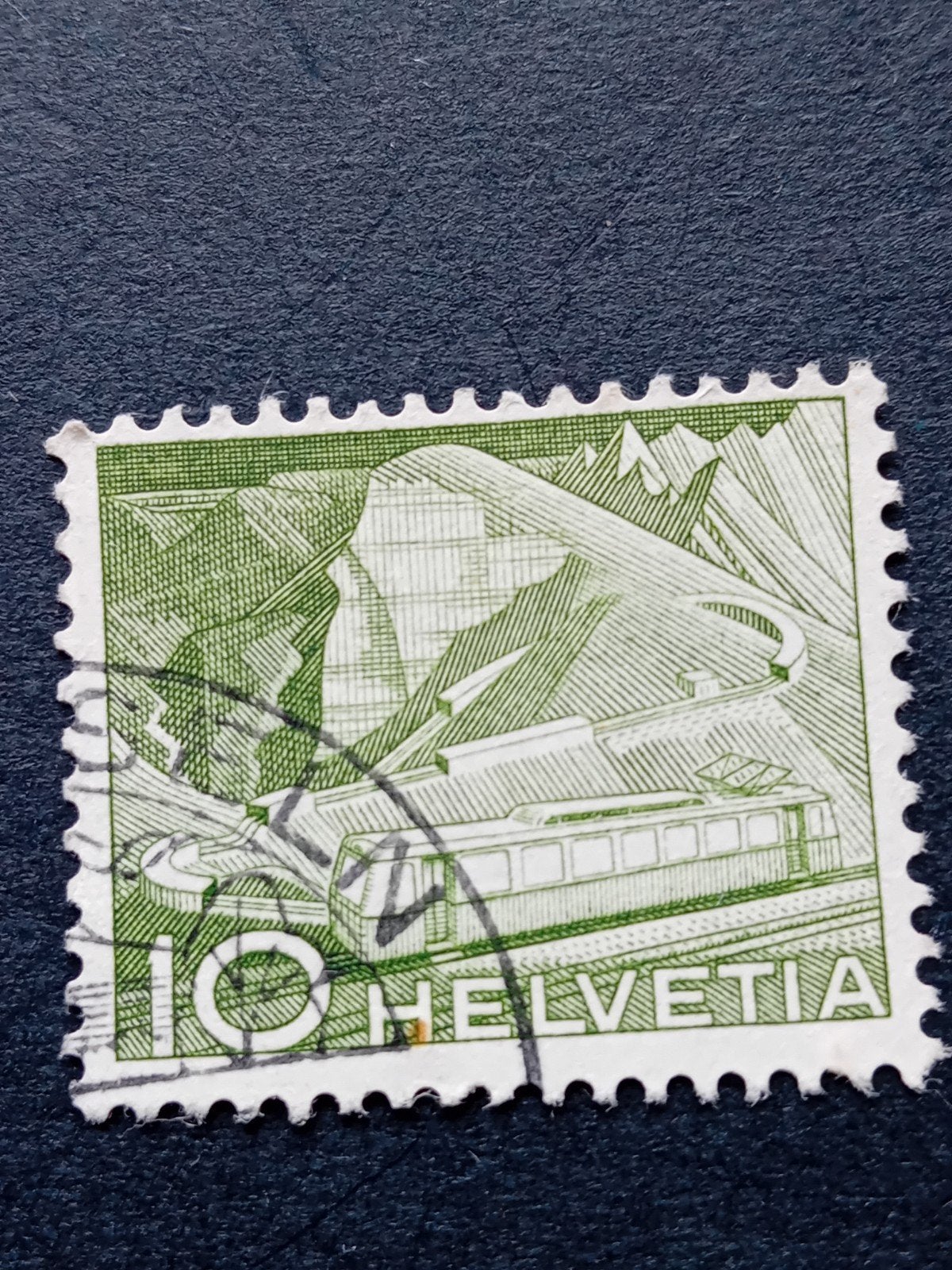 Zeldzame Zwitserse postzegel - 10 HELVETIA, Ophalen of Verzenden