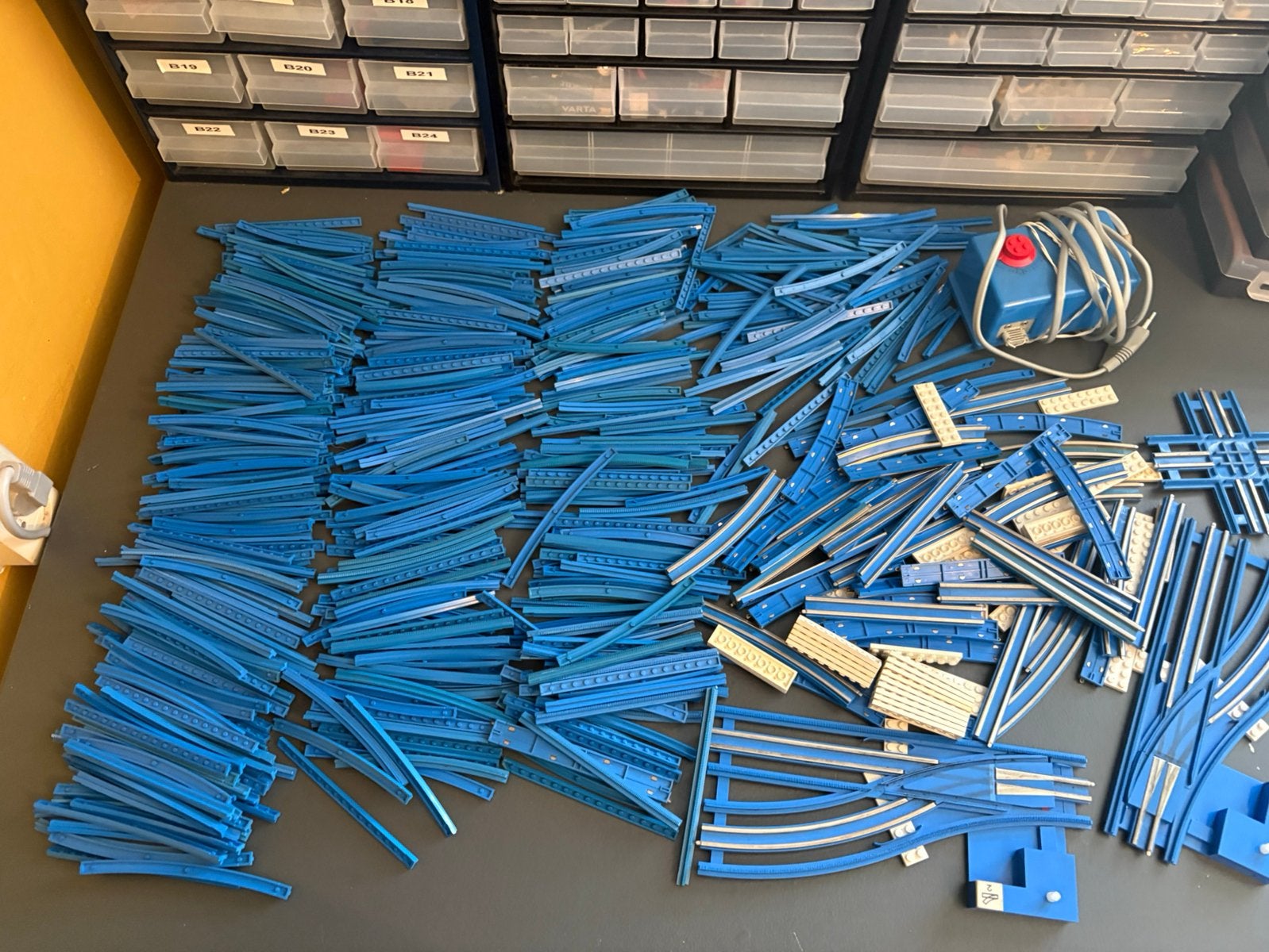 Grote partij lego trein rails blauw, Kinderen en Baby's, Lego, Lego, Ophalen of Verzenden, Zo goed als nieuw