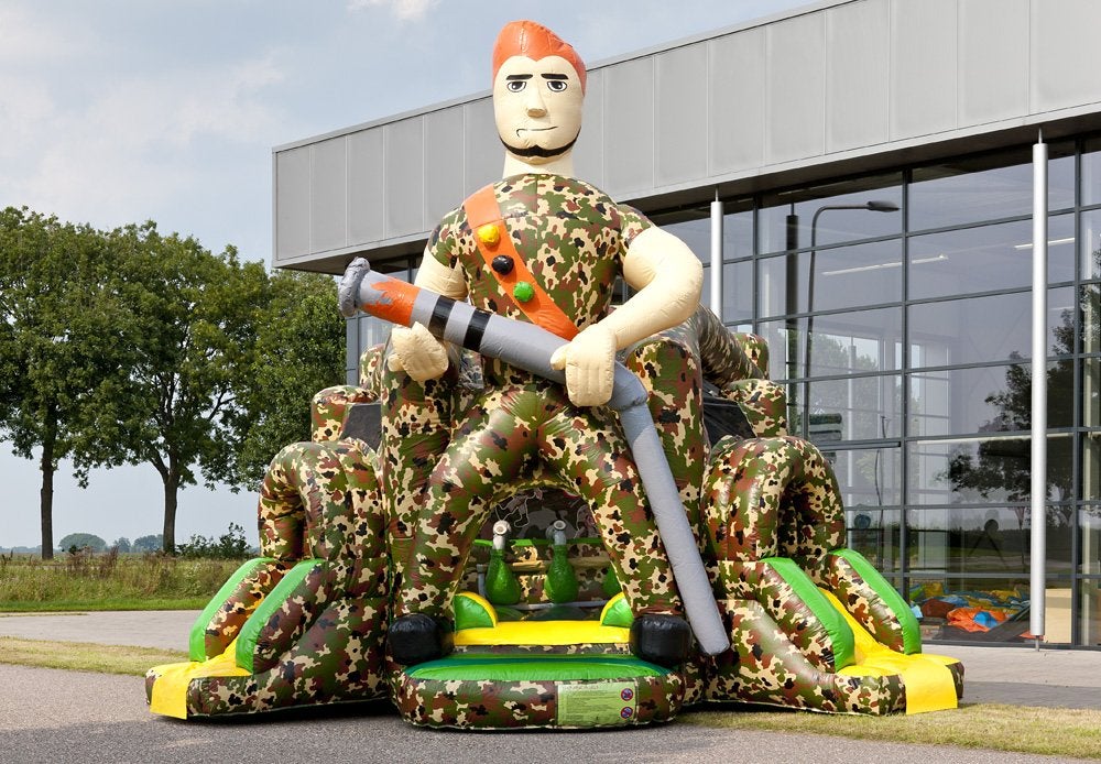 SOLDATEN springkussen te huur! SHOOTER, Ophalen of Verzenden, Zo goed als nieuw, Overige