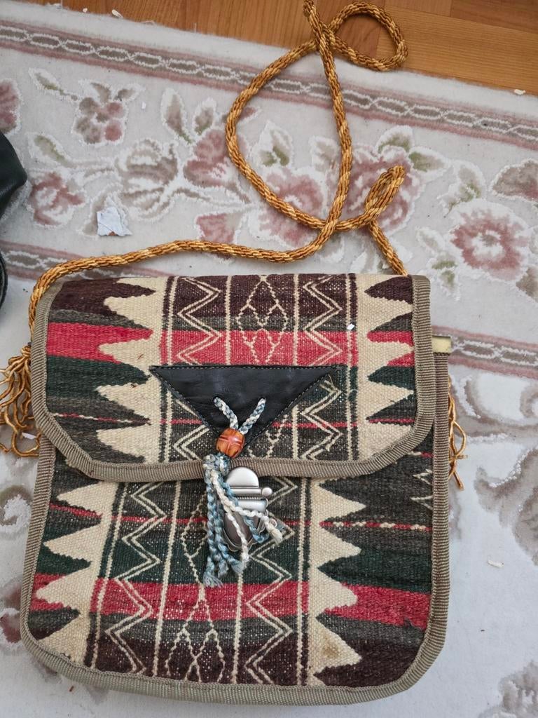Vintage etnische geweven kelim schoudertas, Sieraden, Tassen en Uiterlijk, Ophalen of Verzenden, Nieuw, Schoudertasje