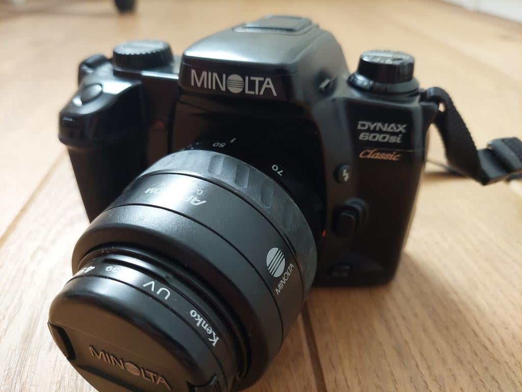 Minolta Dynax 600si Classic Spiegelreflexcamera, Audio, Tv en Foto, Fotocamera's Analoog, Ophalen of Verzenden, Gebruikt, Spiegelreflex