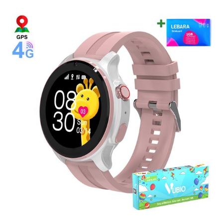 VUBIO 4G Kinder Smartwatch L1 - GPS - Videobellen - Roze, Meisje, JDM eBusiness, Nieuw, Info@koopjeshaven.nl