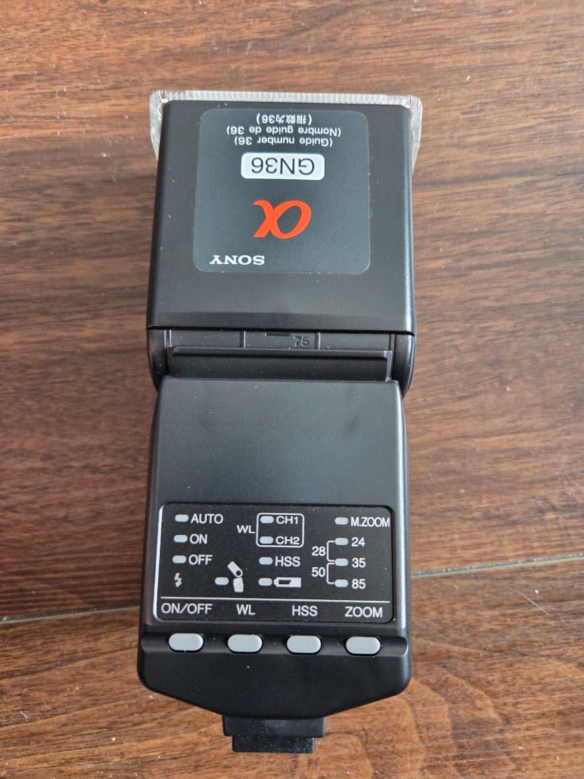 Sony GN36 Alpha Externe Flitser - Zo goed als nieuw, Draadloos, Externe flitser, Ophalen of Verzenden, Zo goed als nieuw