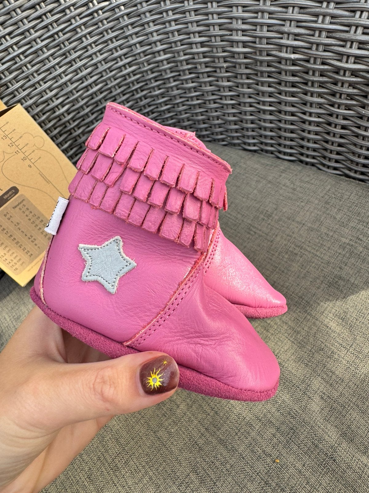 Nieuw Oxxy leren babylaarsjes fuchsia met franjes maat 18, Schoentjes, Meisje, Nieuw, Ophalen of Verzenden