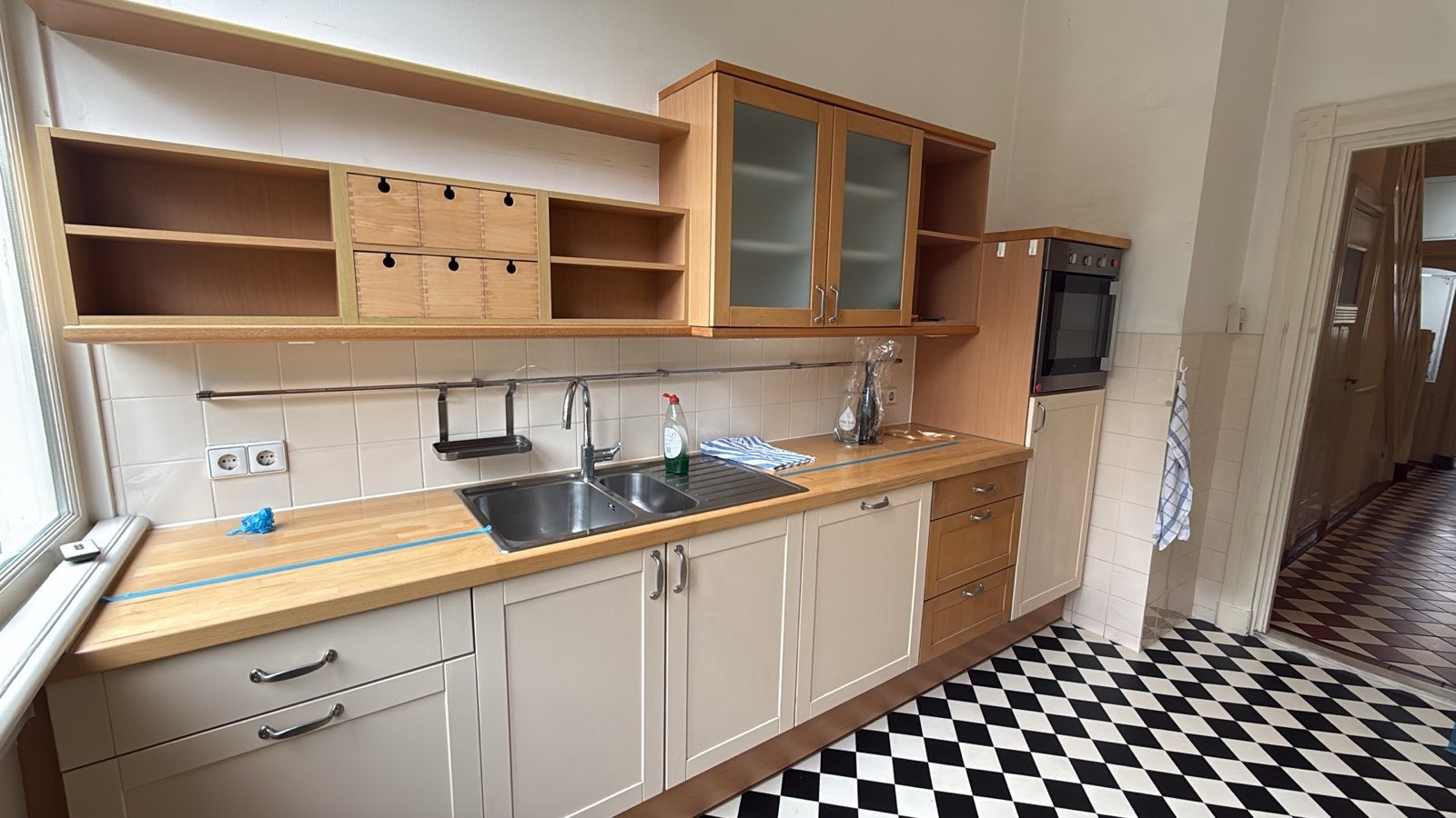 Complete Bruynzeel Keuken met Apparatuur, Ophalen, Gebruikt, Dubbelwandige keuken, Hout