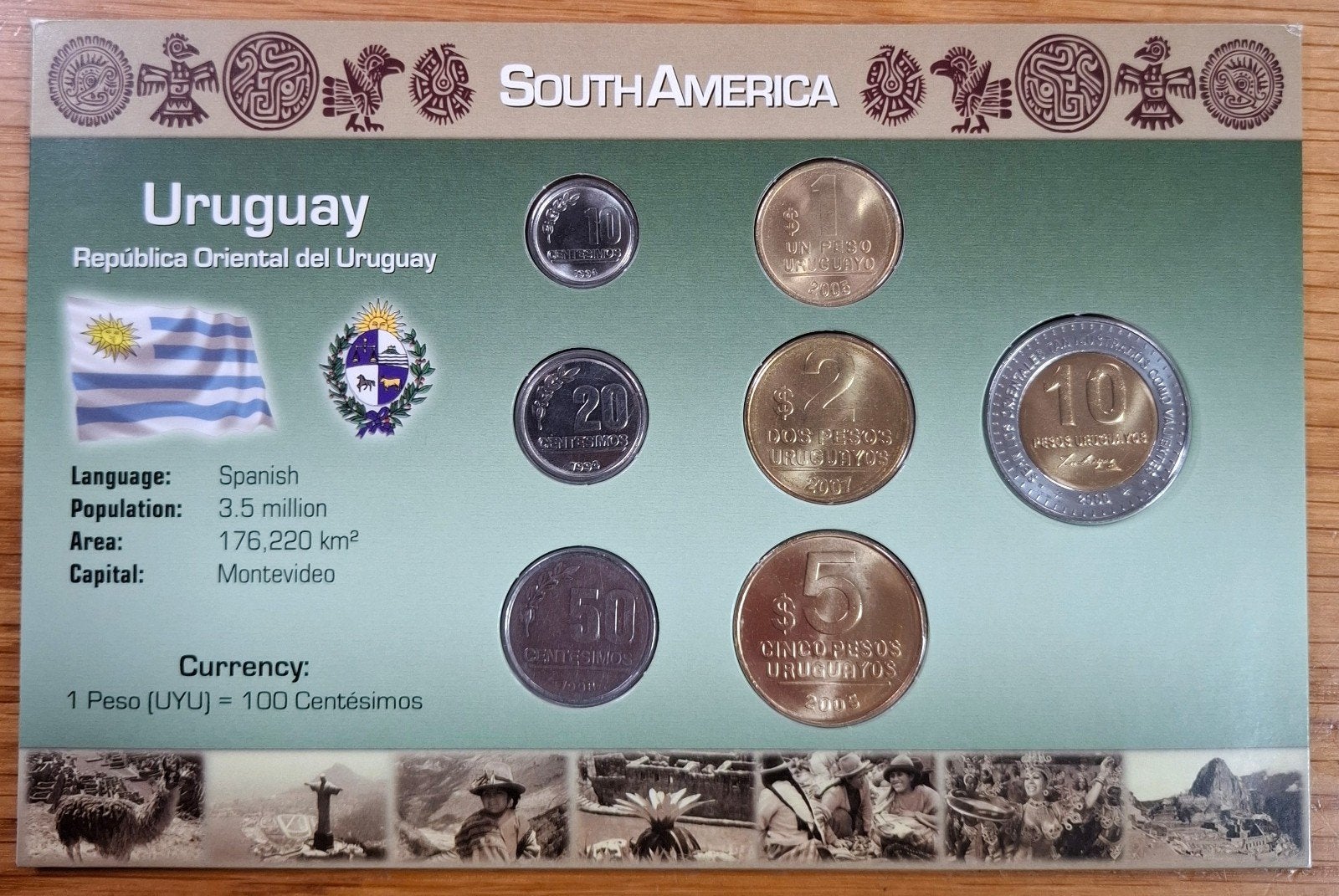 Coins of the World muntset Uruguay, Ophalen of Verzenden, Zuid-Amerika