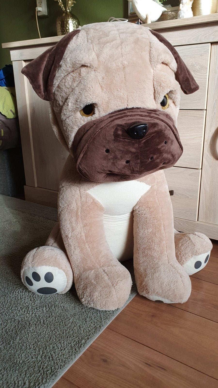 Grote knuffelhond XXL, Kinderen en Baby's, Speelgoed | Knuffels en Pluche, Ophalen, Zo goed als nieuw, Hond, Groot (groter dan 80 cm)