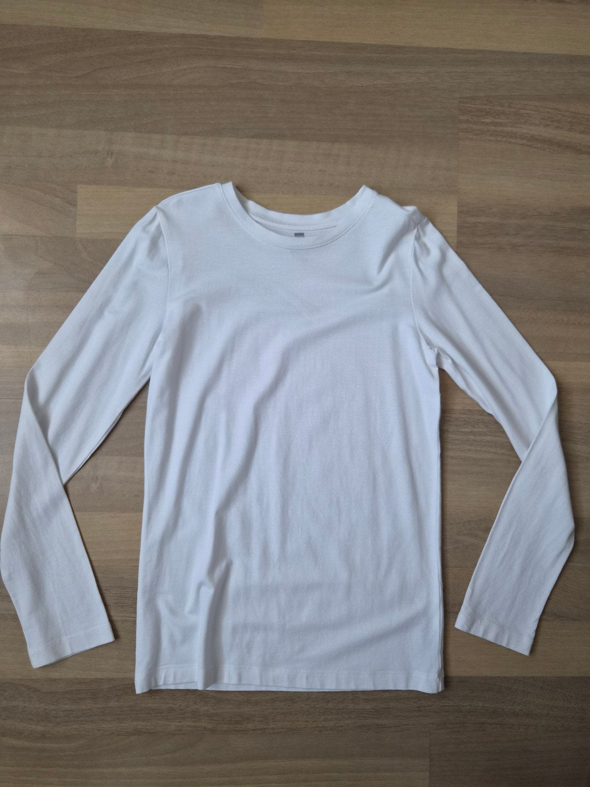 Wit longsleeve shirt maat 146, Ophalen of Verzenden, Zo goed als nieuw, Shirt of Longsleeve, Onbekend