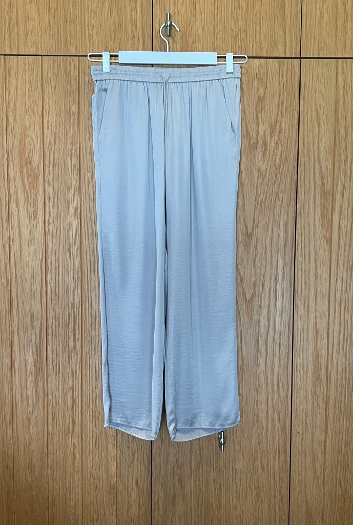 Nieuw zilverkl. soepele wijde broek elastische taille; 36/38, Maat 38/40 (M), Overige kleuren, Nieuw, Ophalen of Verzenden